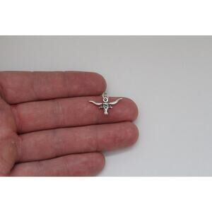 Sterling Silver Western Steer Charm
